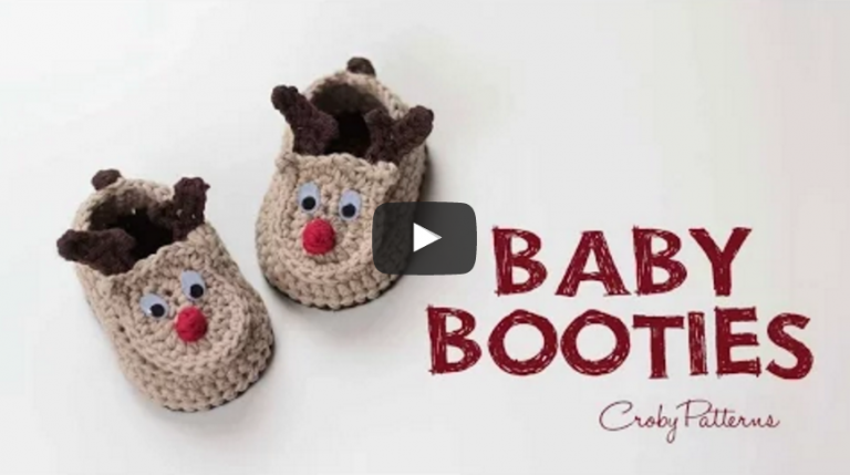 How to Crochet Reindeer Baby Booties
