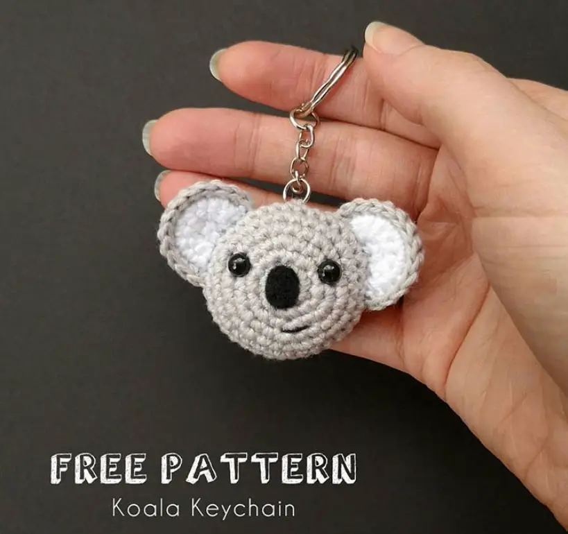 Free Koala Keychain crochet pattern